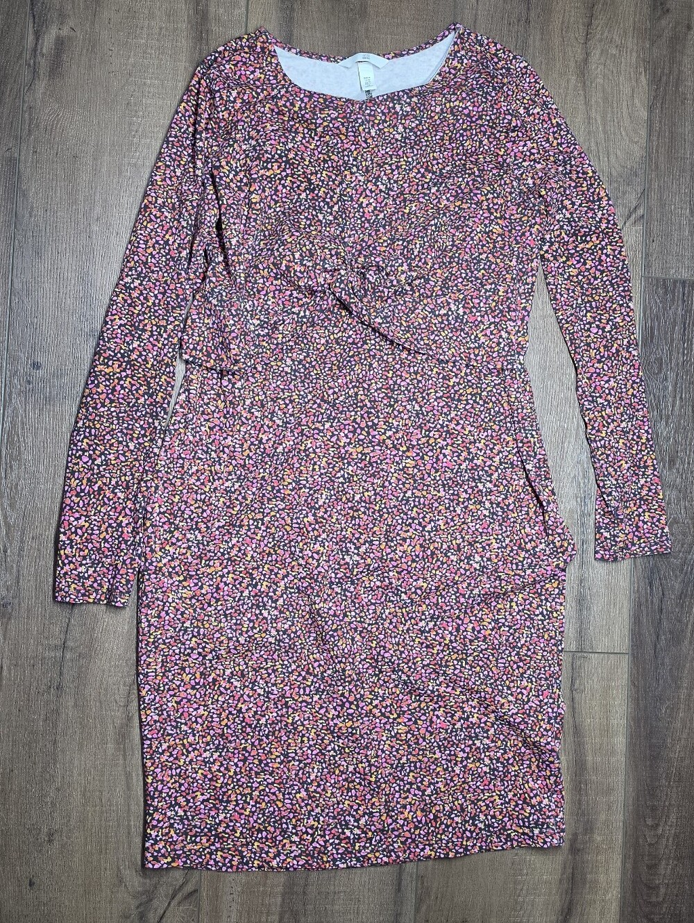 H&M MAMA Floral Long Sleeve Maternity Dress Size M